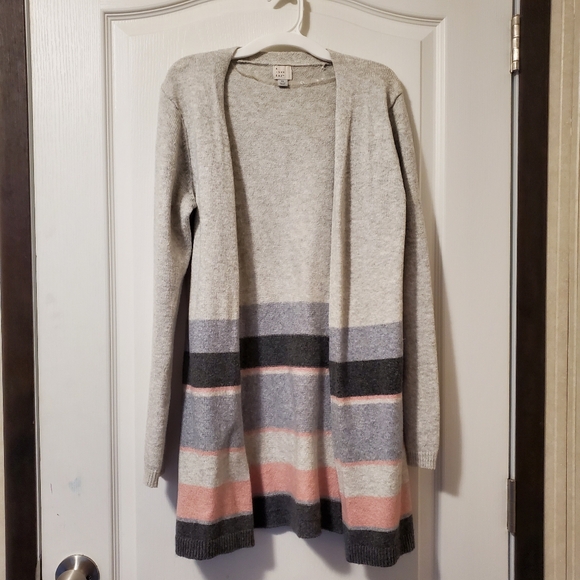 A New Day Cardigan Sweater- Grey/Pink/White (Size XS) - Picture 1 of 16